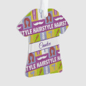 Monogramm-Piktogramm für Haarstylist Ornament (Vorderseite)