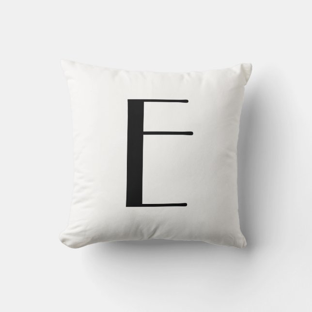 Monogramm Pillows Buchstaben E Kissen (Vorderseite)