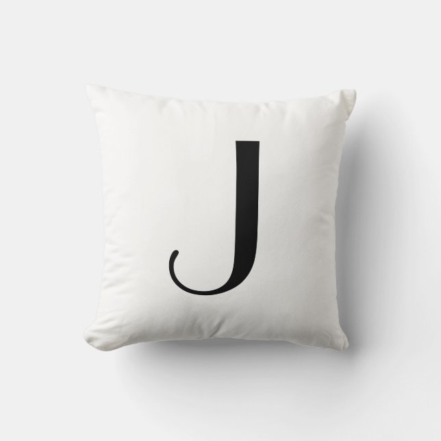 Monogramm Pillows Buchstaben J Kissen (Vorderseite)