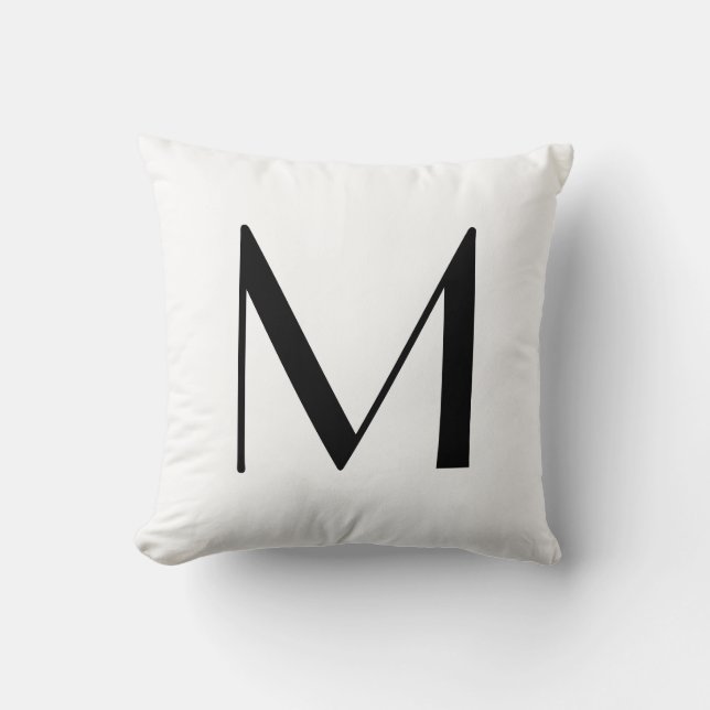 Monogramm Pillows Buchstaben M Kissen (Vorderseite)