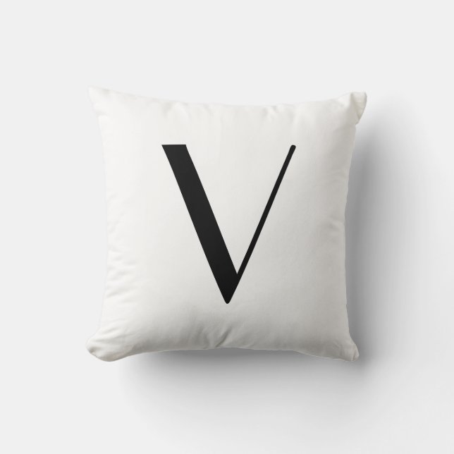 Monogramm Pillows Buchstaben V Kissen (Vorderseite)