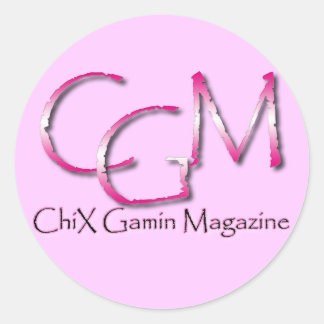 Monogramm Pink-Aufkleber Runder Aufkleber