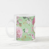 Monogramm Pink-Blume Mattglastasse (Links)