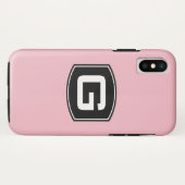 Monogramm Pink Case-Mate iPhone Hülle (Rückseite (Horizontal))