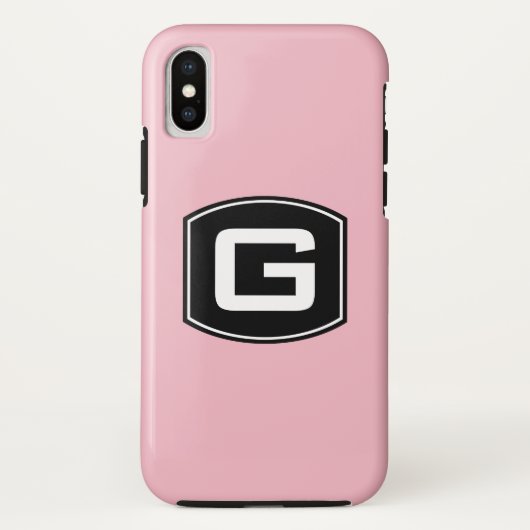 Monogramm Pink Case-Mate iPhone Hülle (Rückseite)