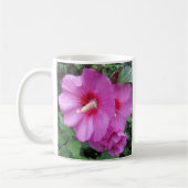 Monogramm Pink Floral Fotografie Kaffeetasse (Links)
