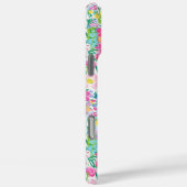 Monogramm 'Pink Floral Garden' Case-Mate iPhone Hülle (Rückseite / Rechts)