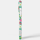 Monogramm 'Pink Floral Garden' Case-Mate iPhone Hülle (Rückseite / Links)