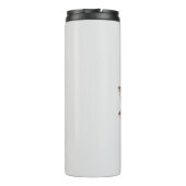 Monogramm Pink Floral Initial U Thermosbecher (Rückseite)