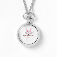 Monogramm Pink-Name der Mutter am Tag
