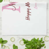 Monogramm Pink-Name der Mutter am Tag Geschirrtuch (Gefaltet)