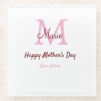 Monogramm Pink-Name der Mutter am Tag
