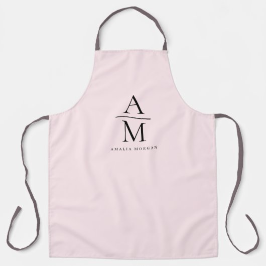 Monogramm Pink Personalisierte Schürze (Vorderseite)