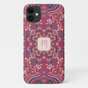 Monogramm Pink und farbig Case-Mate iPhone Hülle