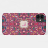 Monogramm Pink und farbig Case-Mate iPhone Hülle (Rückseite (Horizontal))
