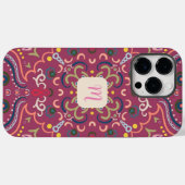 Monogramm Pink und farbig Case-Mate iPhone Hülle (Rückseite (Horizontal))