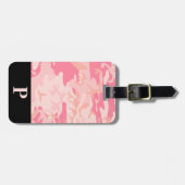 Monogramm Pink und Peach Camouflage Camouflage Bla Gepäckanhänger (Vorderseite horizontal)