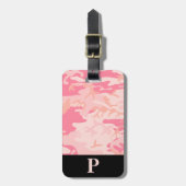Monogramm Pink und Peach Camouflage Camouflage Bla Gepäckanhänger (Vorderseite vertikal)