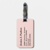 Monogramm Pink und Peach Camouflage Camouflage Bla Gepäckanhänger (Rückseite vertikal)