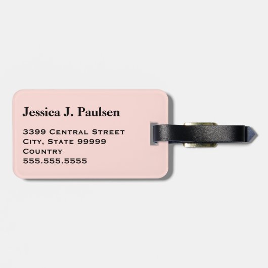 Monogramm Pink und Peach Camouflage Camouflage Bla Gepäckanhänger (Rückseite horizontal)