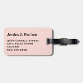 Monogramm Pink und Peach Camouflage Camouflage Gepäckanhänger (Rückseite horizontal)