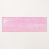 Monogramm Pink Yogamatte (Vorderseite (Horizontal))