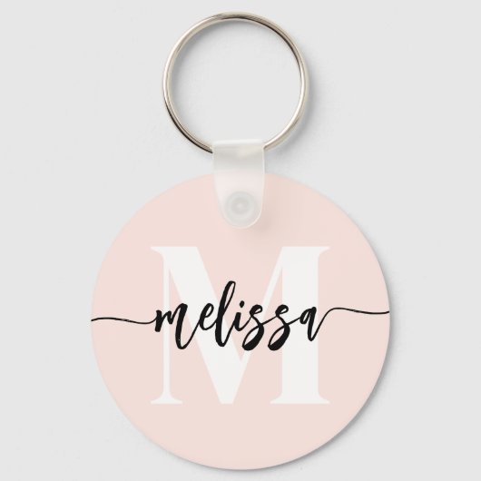 Monogramm Pinsel Handschrift Blindpinsel Schlüsselanhänger (Vorderseite)