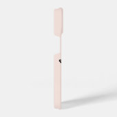 Monogramm Pinselkalligrafie-Foto Rosa iPhone Hülle (Rechte Seite)