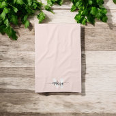 Monogramm Pinselkalligrafie Rosa Geschirrtuch