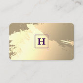 Monogramm | Platz | Gold gebürstet Visitenkarte (Vorderseite)