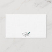 Monogramm-Platzkarte für lila und Silberherz Platzkarte (Rückseite)