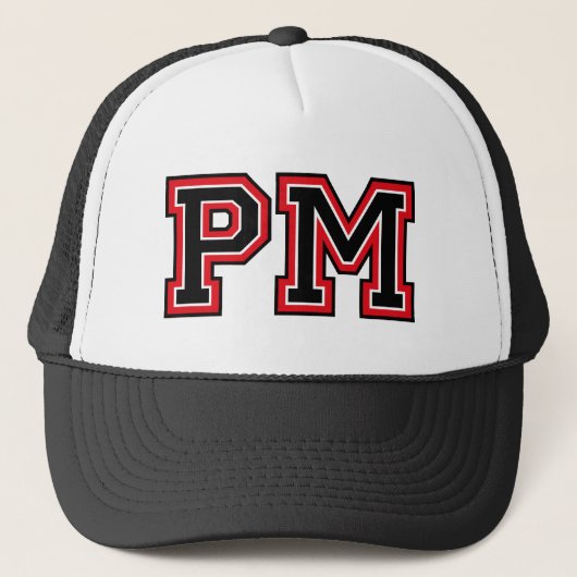 Monogramm 'PM' Truckerkappe (Vorderseite)