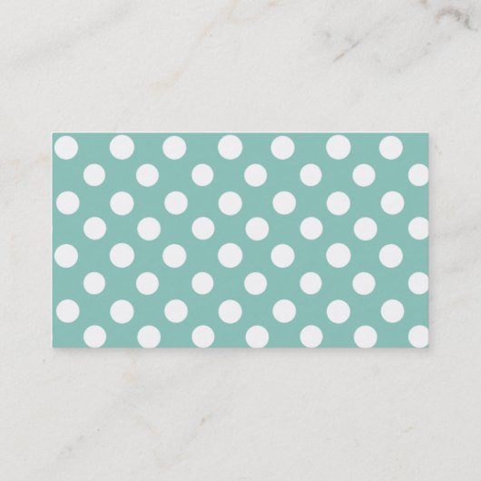 Monogramm-Polka-Punkte Visitenkarte (Rückseite)