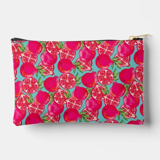 Monogramm Pomegranat Zubehörtasche (Rückseite)