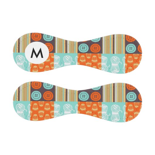 Monogramm Pop-Art-Muster - Nähen Baseball (Paneele)