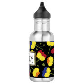 Monogramm Poppy-Blume Edelstahlflasche (Rechts)