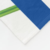 Monogramm Poppy Chic Blue Streifen Fleecedecke (Ecke)