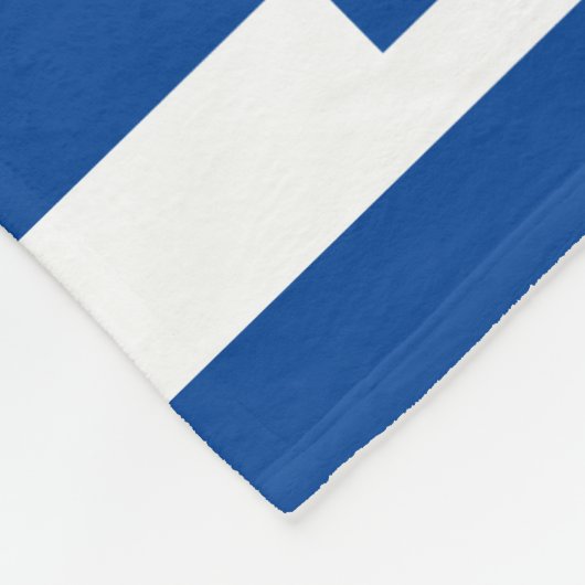 Monogramm Poppy Chic Blue Streifen Fleecedecke (Ecke)