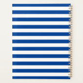 Monogramm Poppy Chic Blue Streifen Planer (Rückseite)