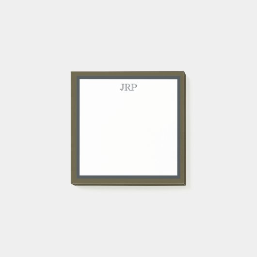 Monogramm Post-it Notizen (Vorderseite)