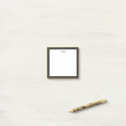 Monogramm Post-it Notizen (Auf Schreibtisch)