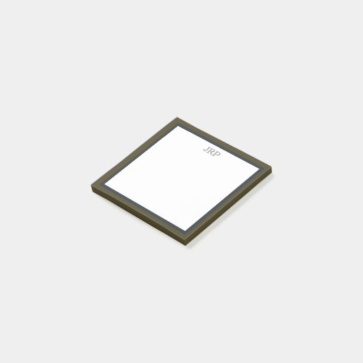 Monogramm Post-it Notizen (angewinkelt)