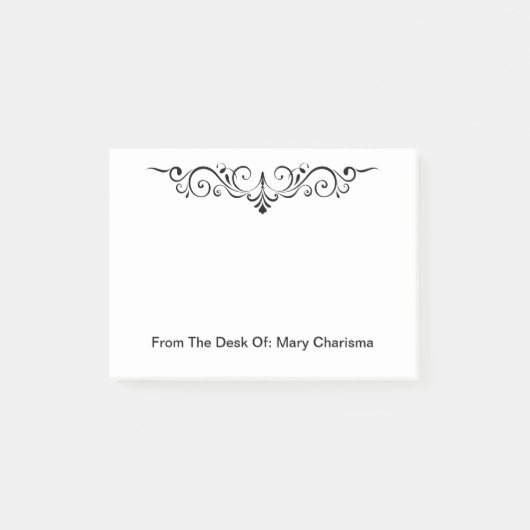 Monogramm-Posten-Anmerkungen Post-it Klebezettel (Vorderseite)