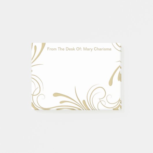 Monogramm-Posten-Anmerkungen Post-it Klebezettel (Vorderseite)