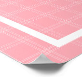 Monogramm-Poster der Familie - Rosa Karo Poster (Ecke)