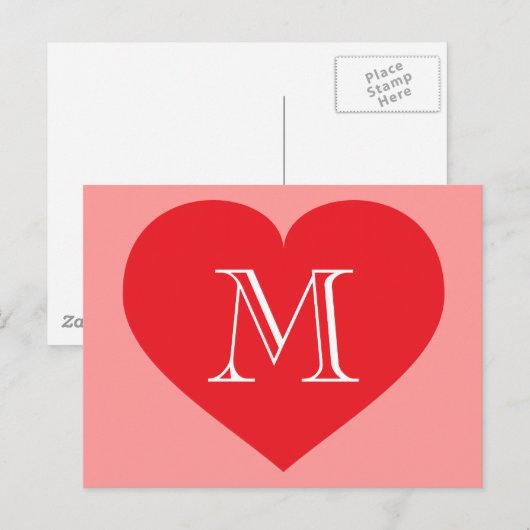 Monogramm Postkarte (Vorne/Hinten)