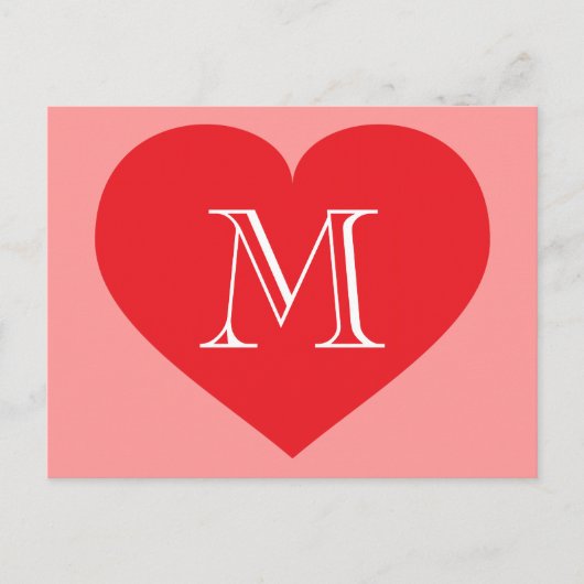 Monogramm Postkarte (Vorderseite)
