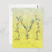 MONOGRAMM POSTKARTE (Vorne/Hinten)