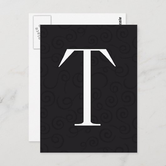 Monogramm Postkarte (Vorne/Hinten)