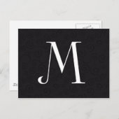 Monogramm Postkarte (Vorne/Hinten)